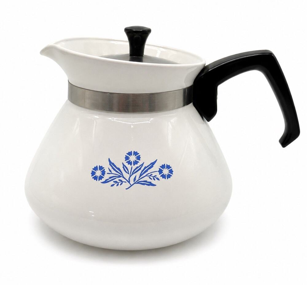 Vintage CorningWare Blue Cornflower 6 Cup Teapot P-104 Made in USA